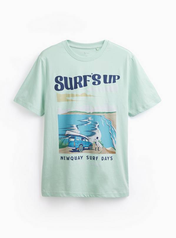 Green Surfer Graphic T-Shirt M