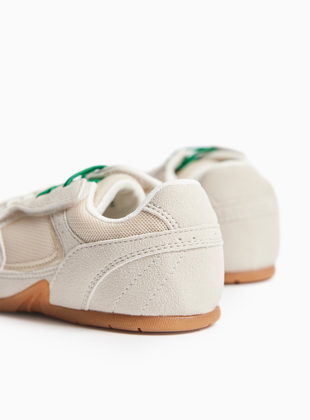 Cream Low Profile Contrast Lace Trainers 10 Infant - Image 3 thumbnail