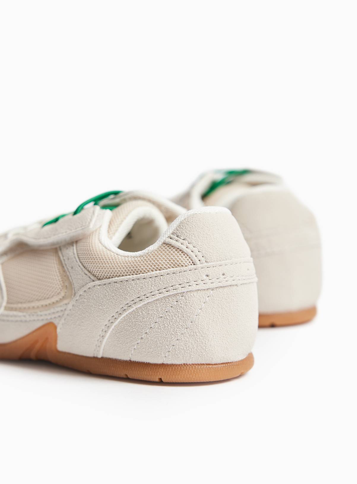 Cream Low Profile Contrast Lace Trainers 10 Infant - Image 3