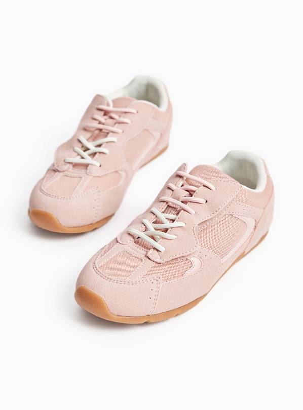 Pink Low Profile Contrast Lace Trainers 10 Infant