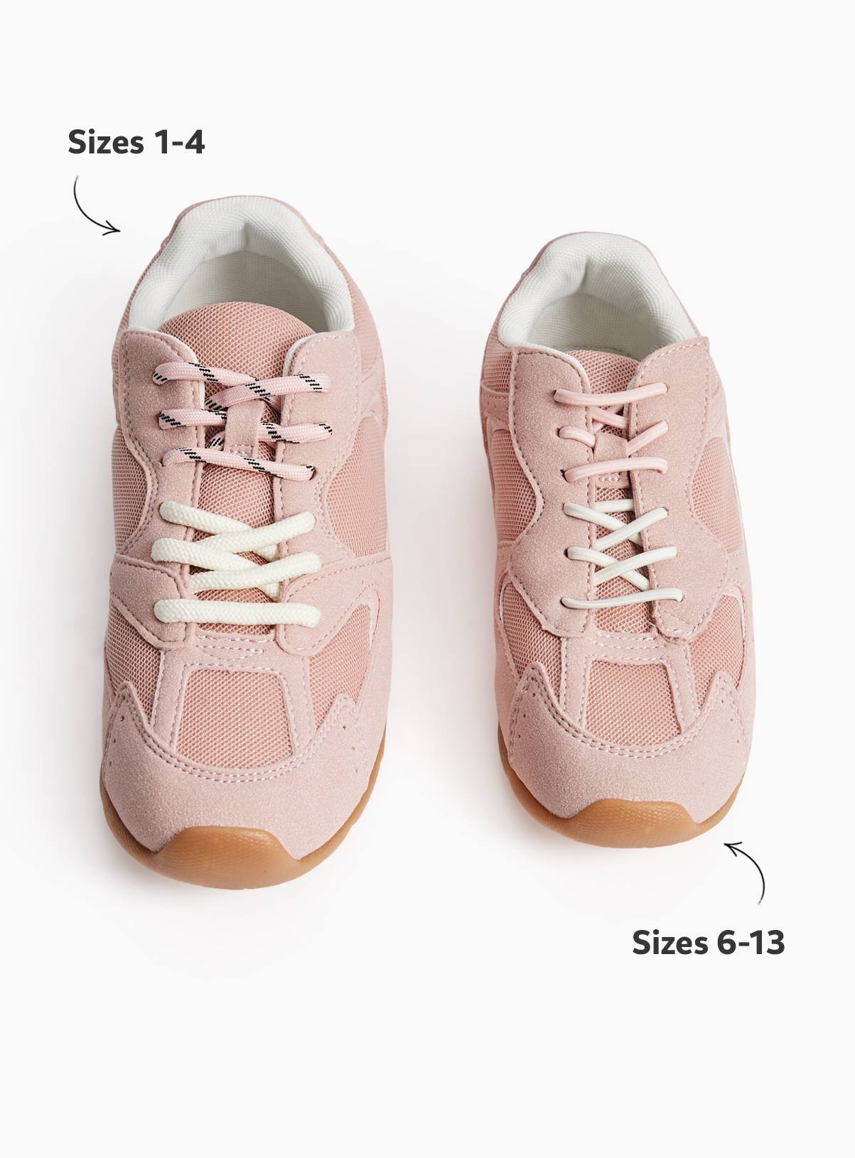 Pink Low Profile Contrast Lace Trainers 12 Infant - Image 2