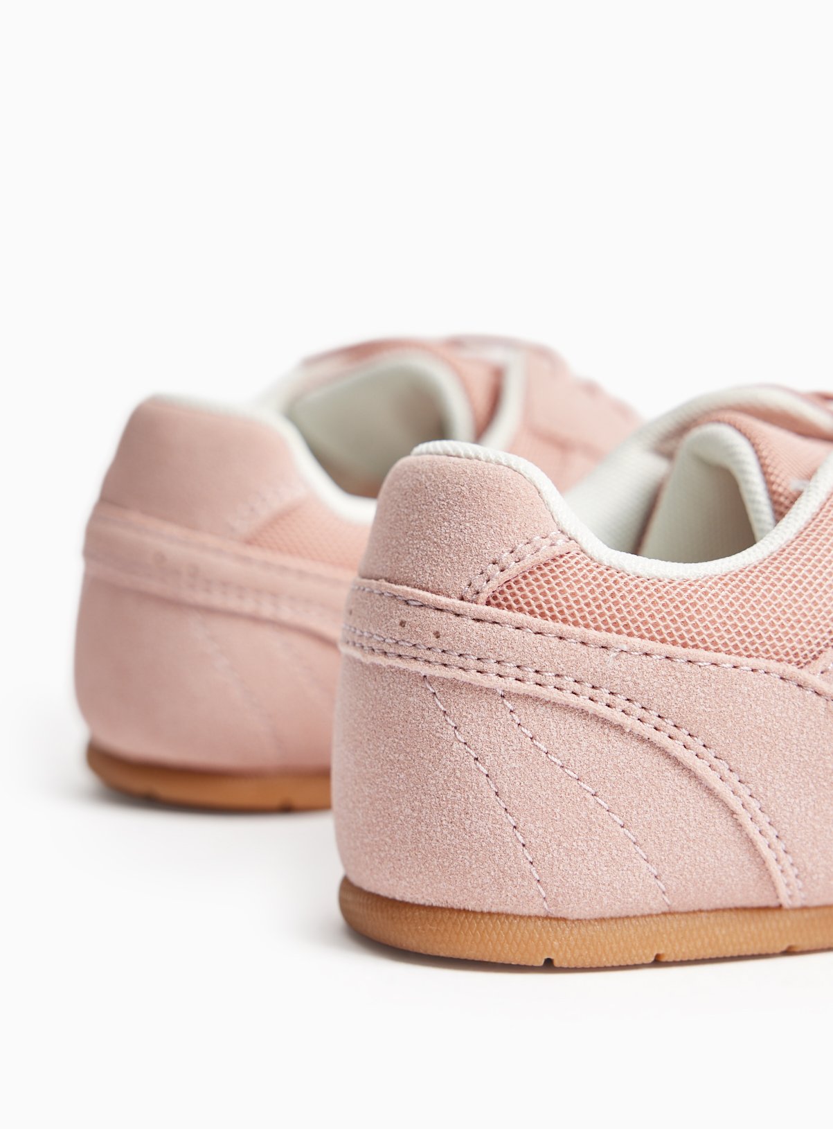 Pink Low Profile Contrast Lace Trainers 12 Infant - Image 5 thumbnail