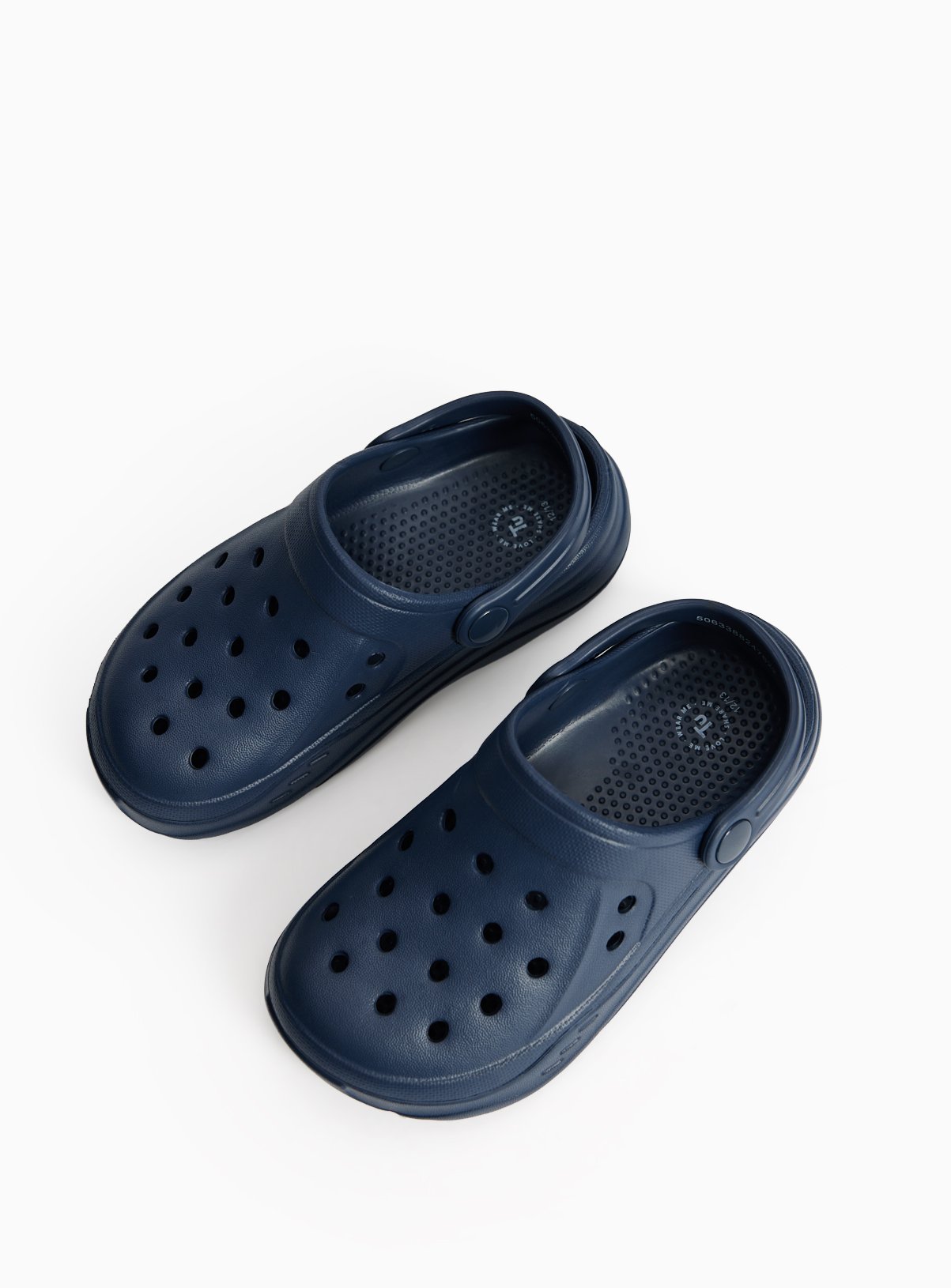 Navy EVA Ankle Strap Clogs 6-7 Infant - Image 1 thumbnail