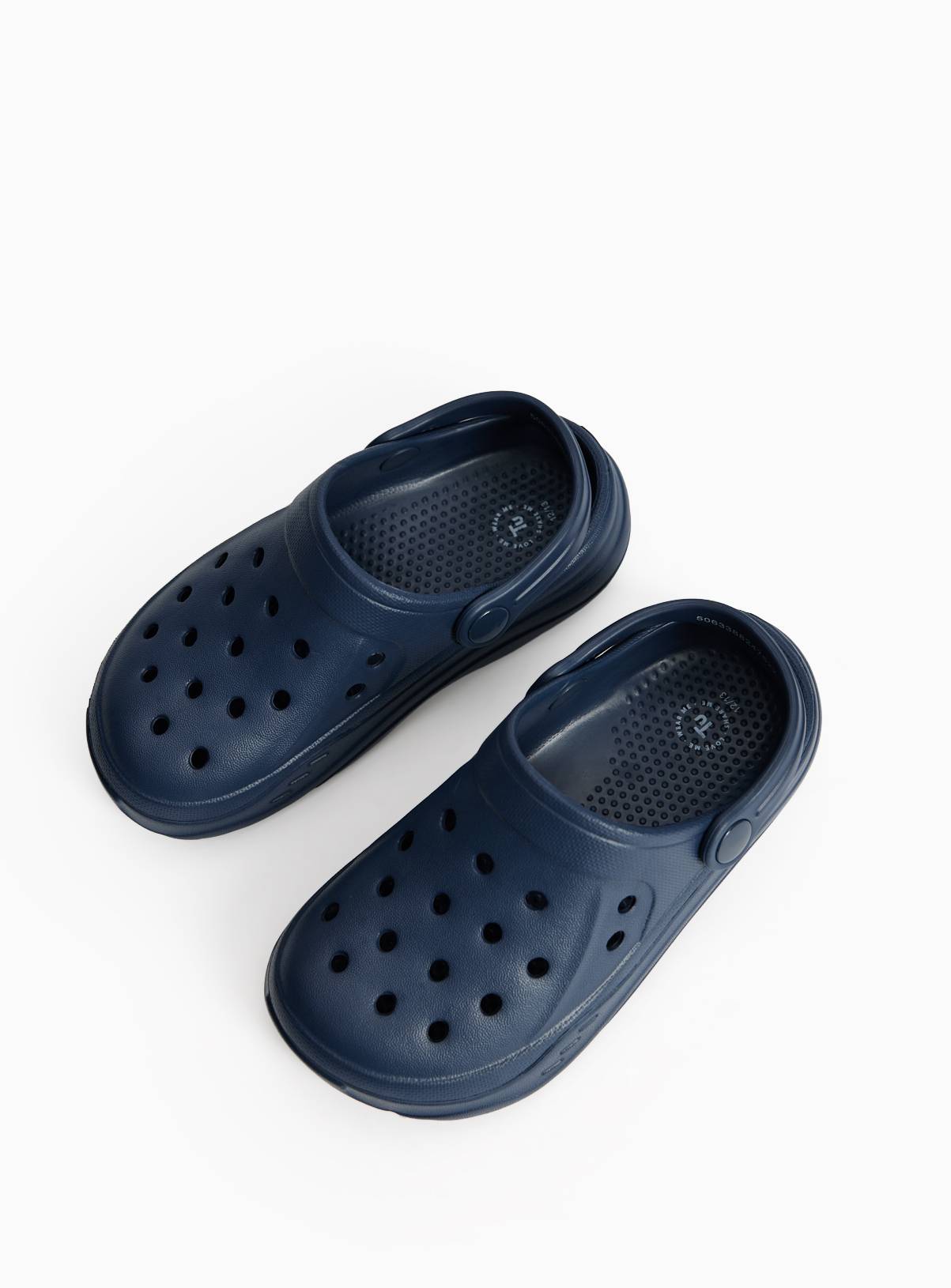 Navy EVA Ankle Strap Clogs 6-7 Infant - Image 1