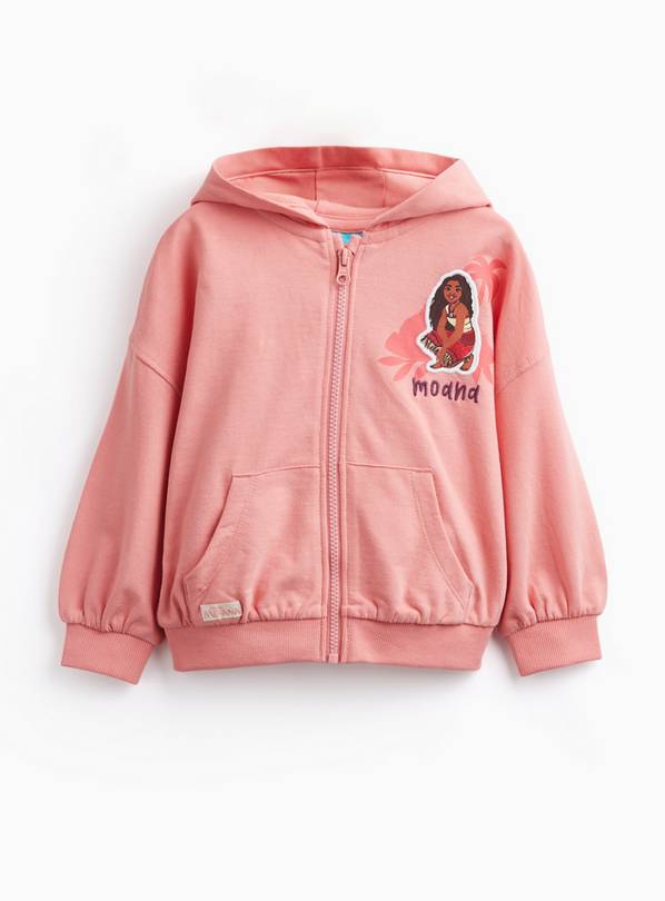 Pink Disney Moana Graphic Zip Through Hoodie 6-7 years