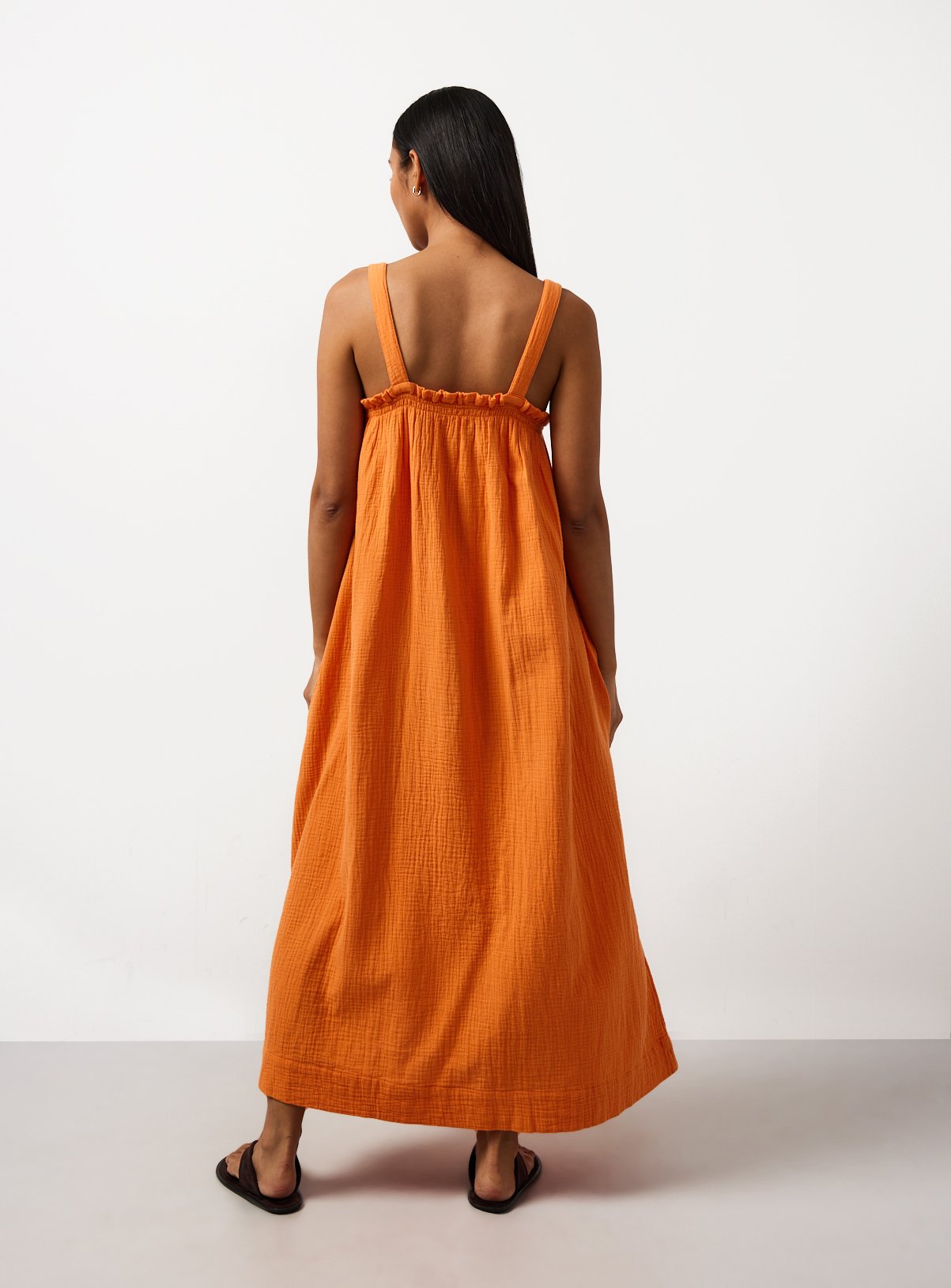 Orange Square Neck Sleeveless Cami Dress 18 - Image 4 thumbnail