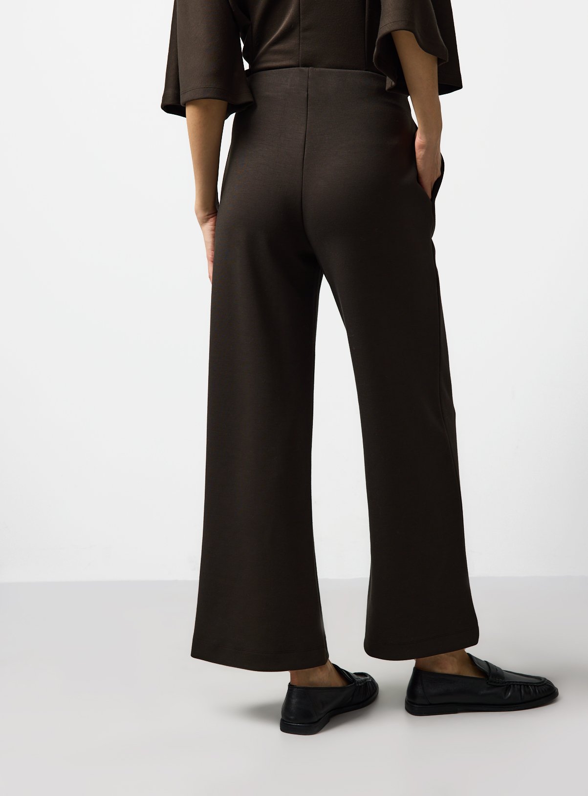Chocolate Neoprene Wide Leg Co-ord Trousers XXL - Image 4 thumbnail