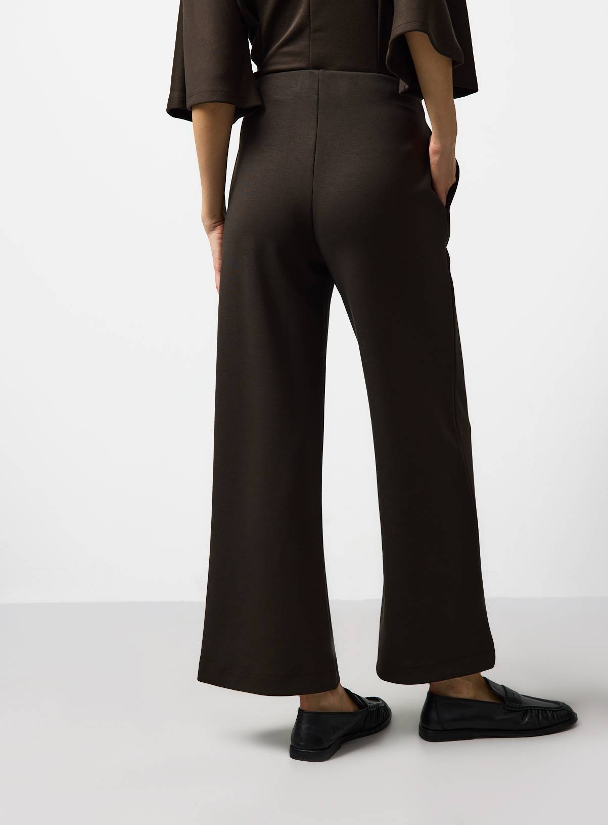 Chocolate Neoprene Wide Leg Co-ord Trousers XXL - Image 4