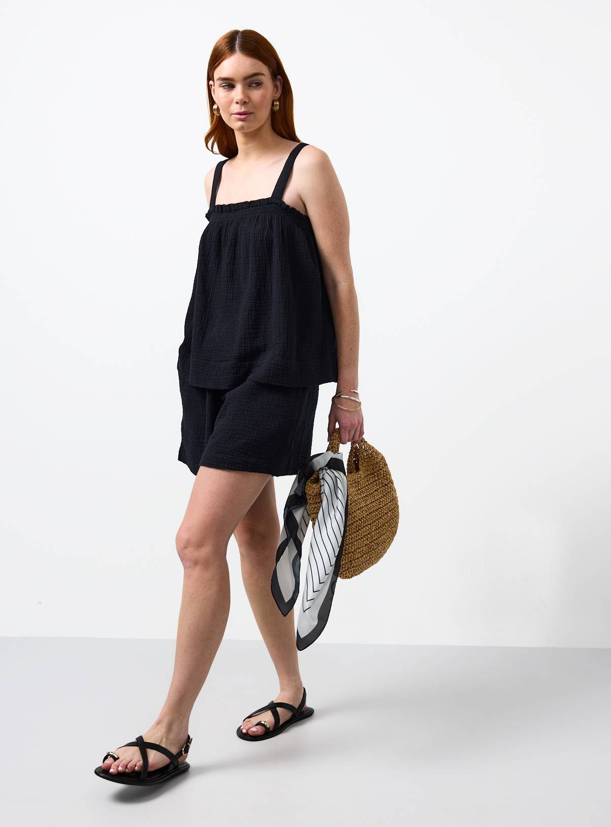 Black Double Cloth Cami Co-ord Top 24 - Image 2