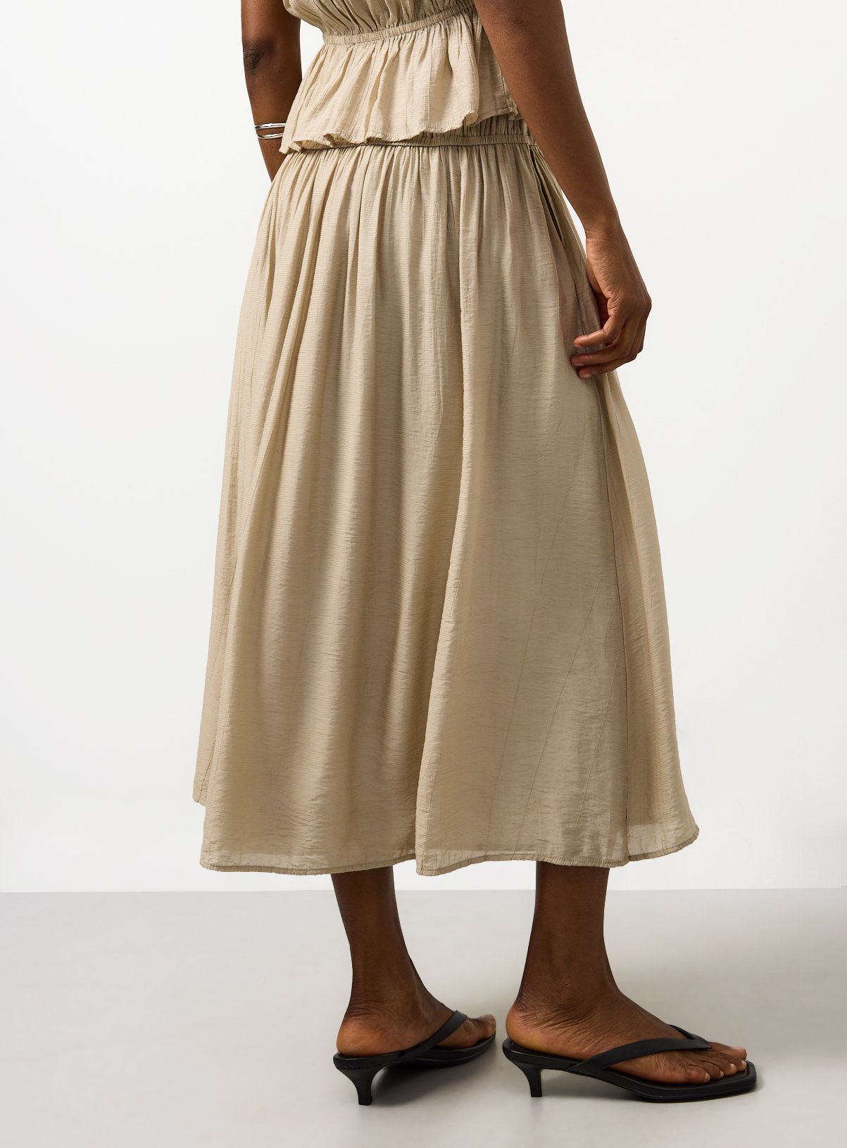 Stone Tiered Crinkle Co-ord Midaxi Skirt 12 - Image 4 thumbnail
