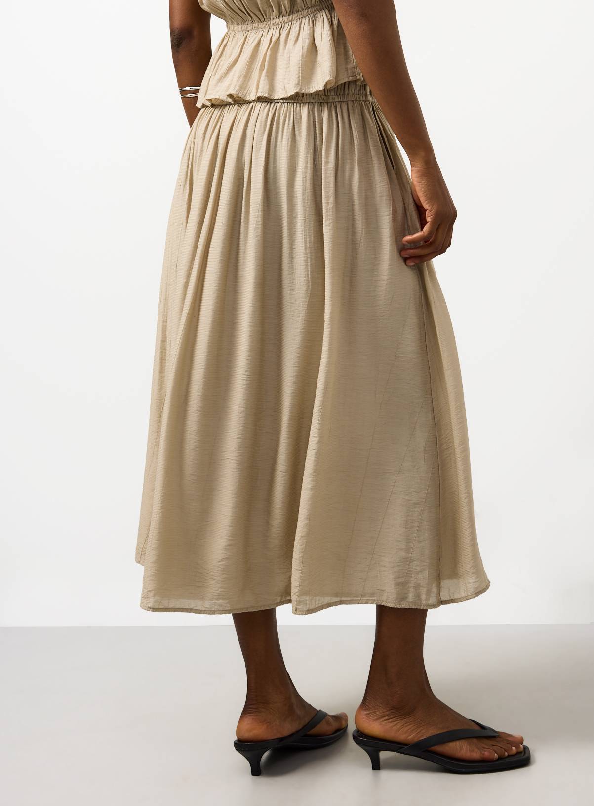 Stone Tiered Crinkle Co-ord Midaxi Skirt 12 - Image 4