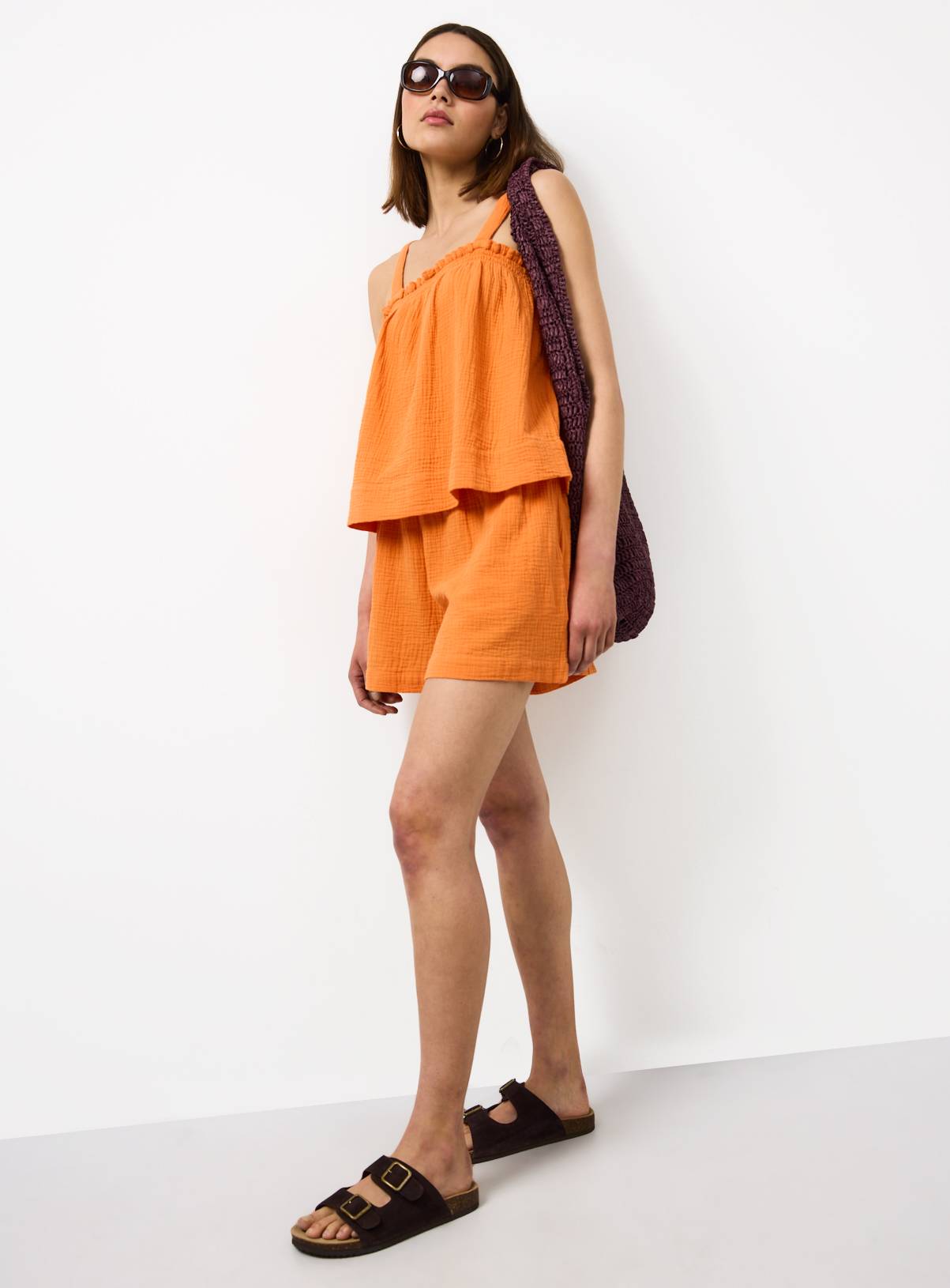 Orange Double Cloth Shorts 24 - Image 2
