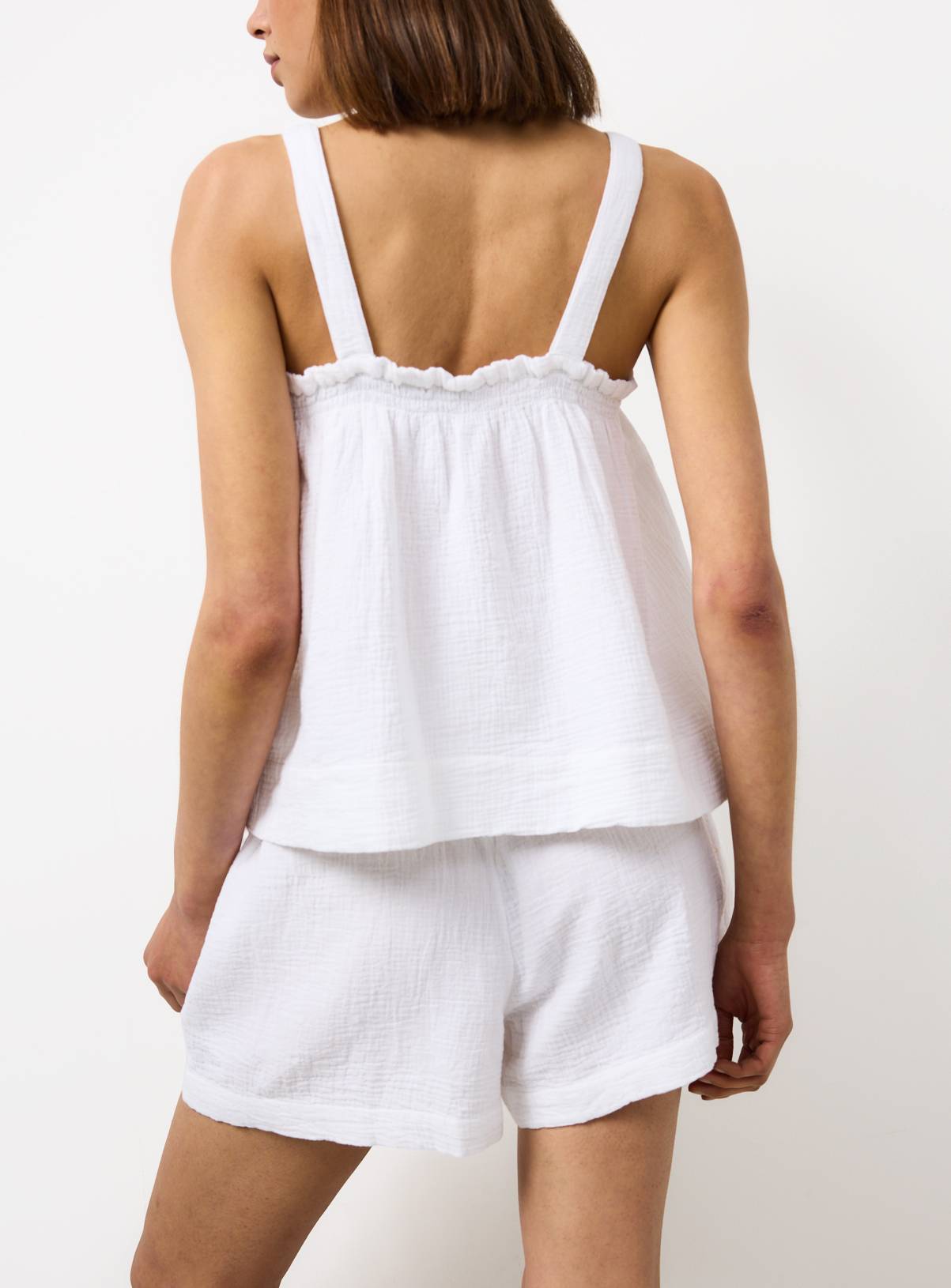 White Double Cloth Shorts 10 - Image 4
