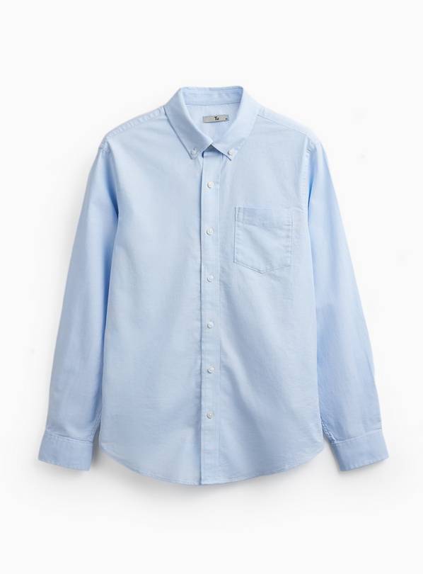 Blue Slim Fit Long Sleeve Oxford Shirt M