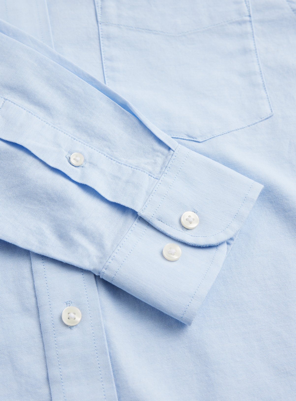 Blue Slim Fit Long Sleeve Oxford Shirt M - Image 4 thumbnail