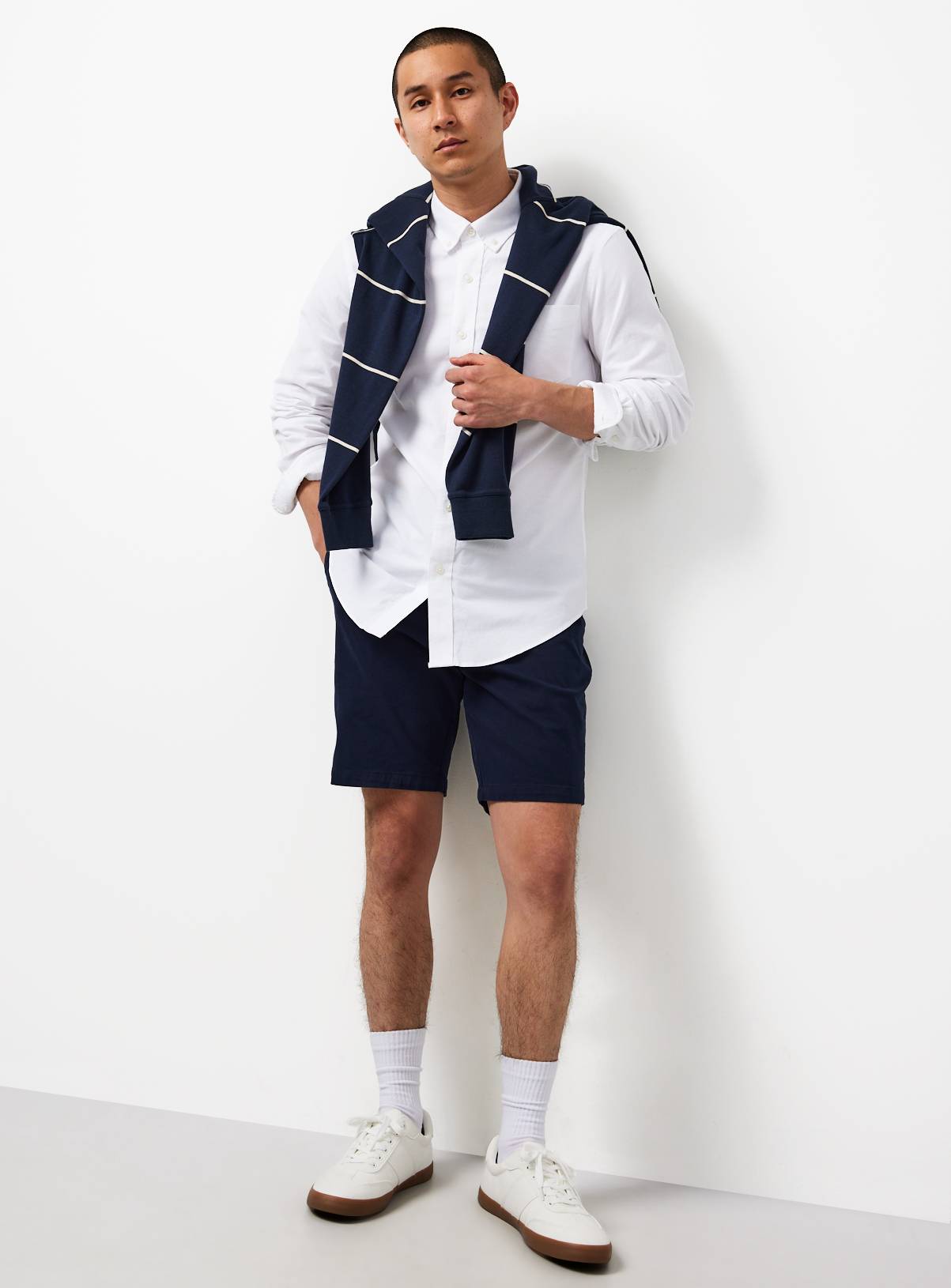 White Slim Fit Long Sleeve Oxford Shirt XXXXL - Image 2