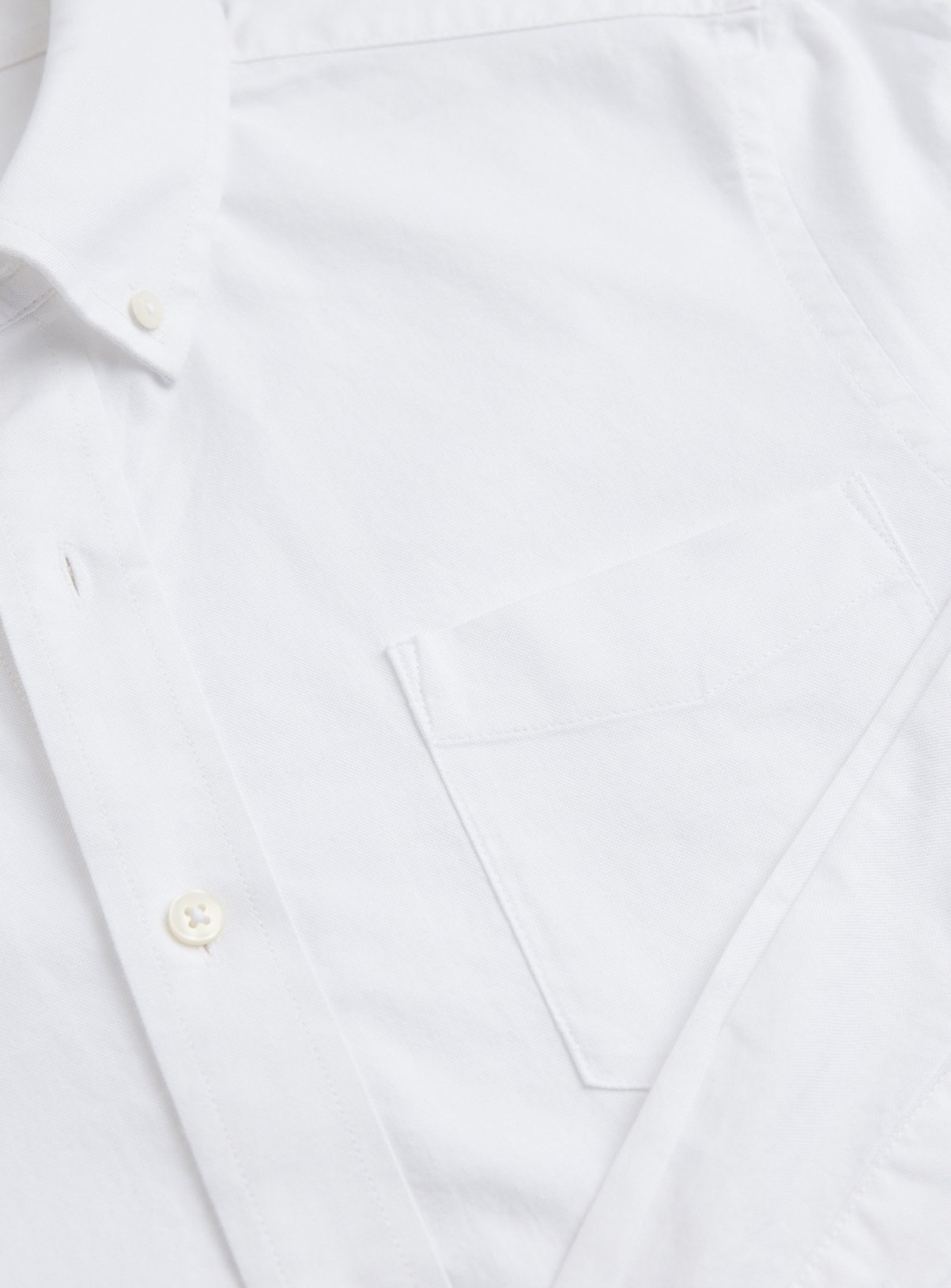 White Slim Fit Long Sleeve Oxford Shirt XXXXL - Image 4 thumbnail