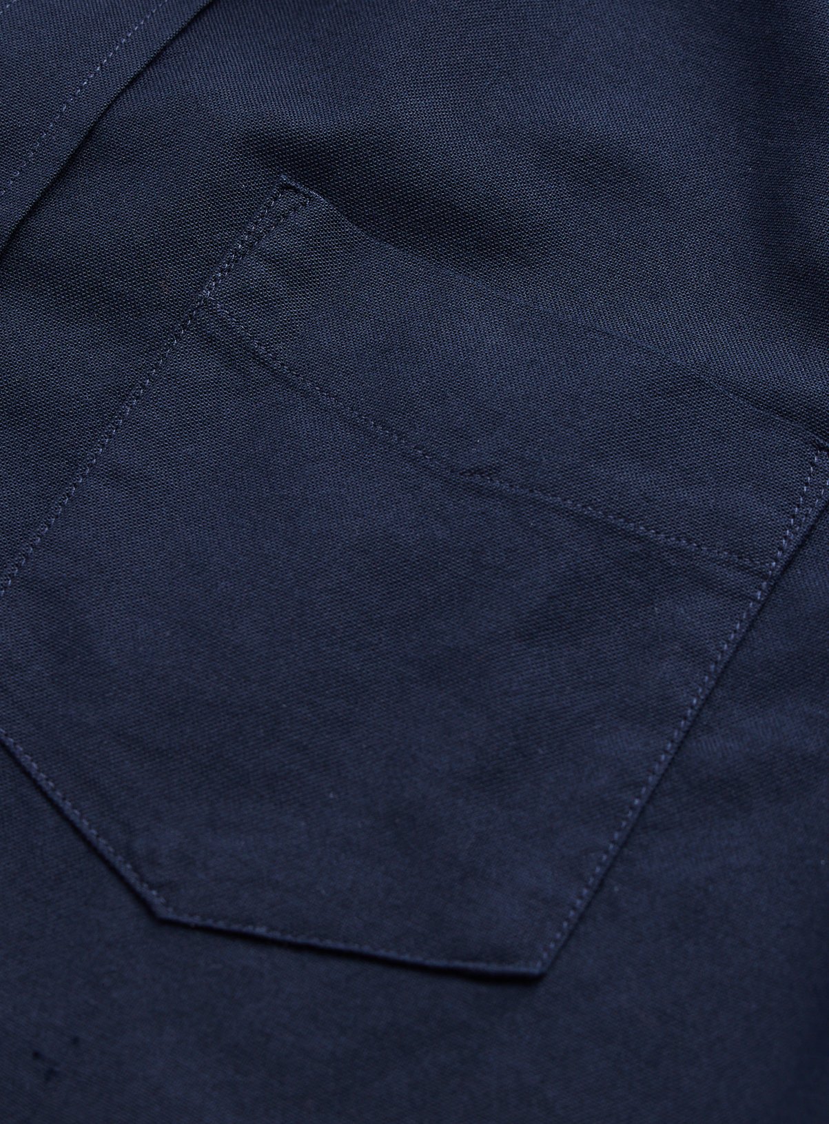 Navy Slim Fit Short Sleeve Oxford Shirt XL - Image 4 thumbnail