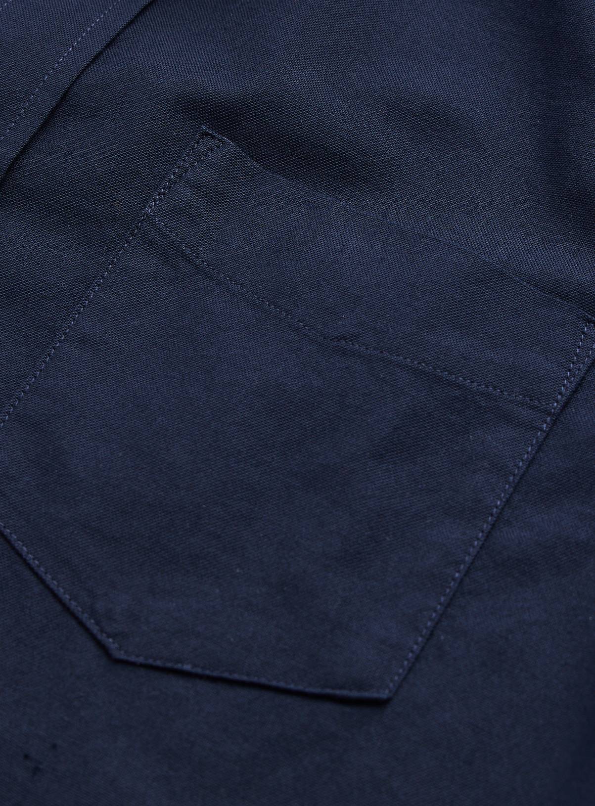 Navy Slim Fit Short Sleeve Oxford Shirt XL - Image 4