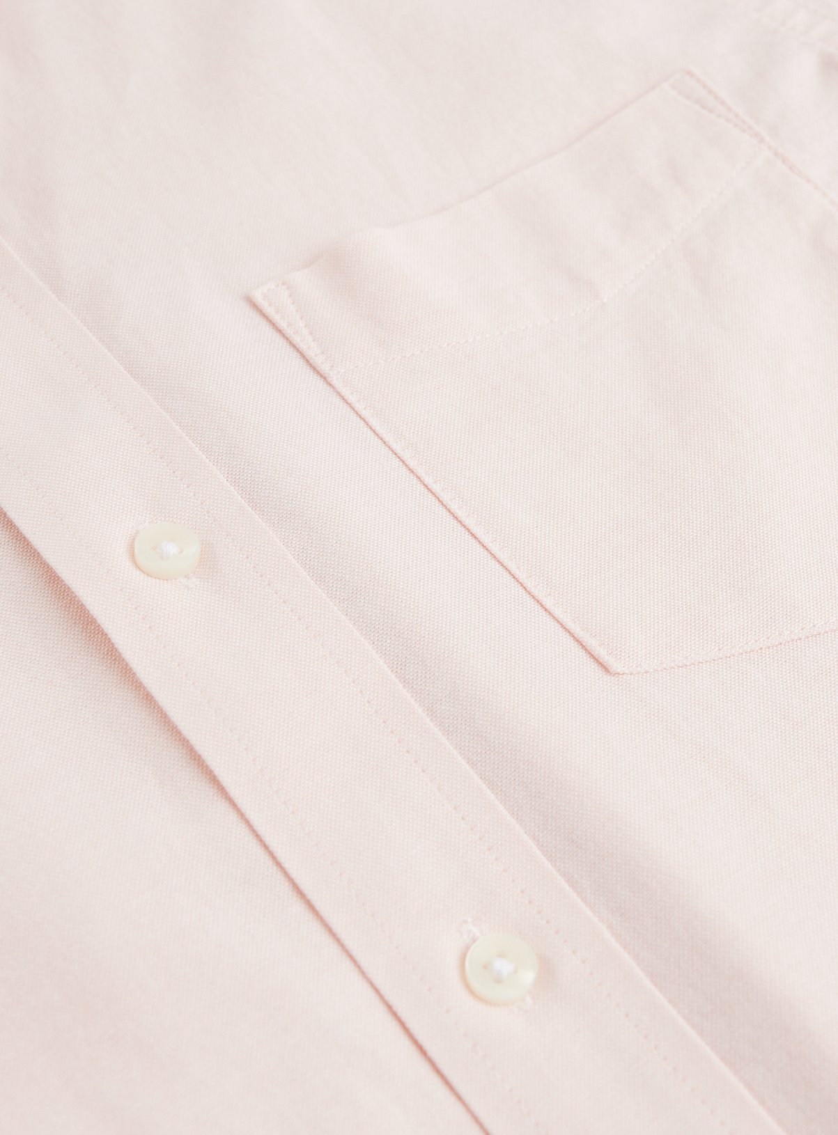 Pink Slim Fit Short Sleeve Oxford Shirt S - Image 4 thumbnail