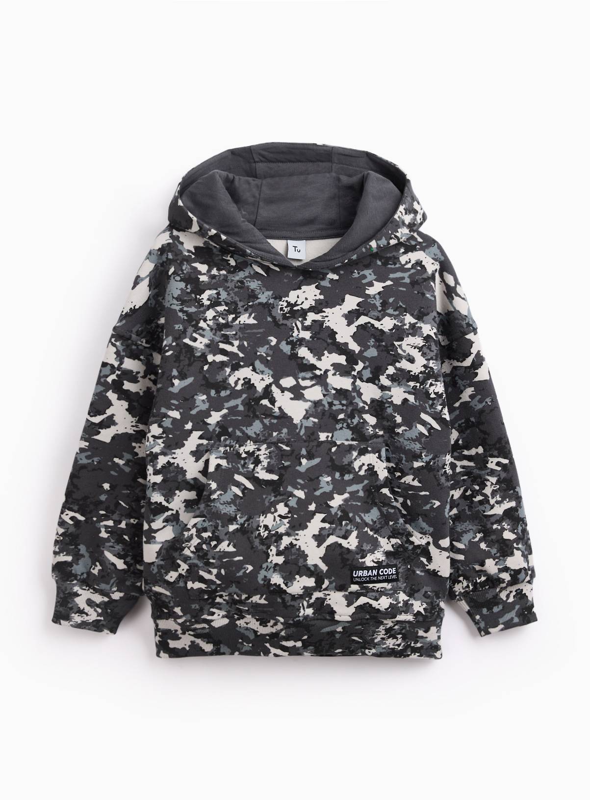 Grey Camo Print Hoodie 6 years - Image 1