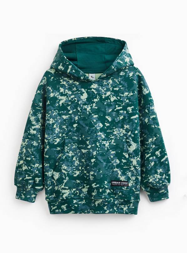 Khaki Camo Print Hoodie 8 years