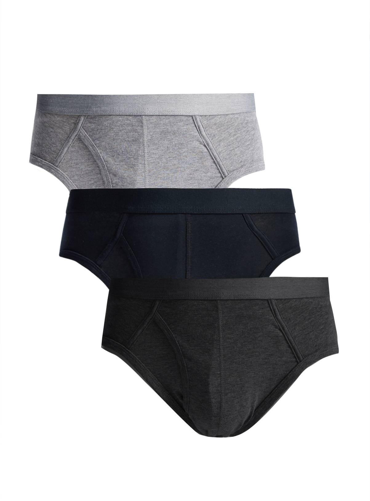Grey & Black Briefs 3 Pack XXXL - Image 1