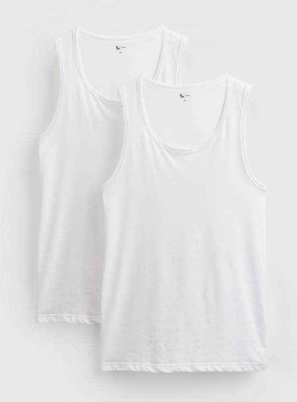 White Vests 2 Pack XXXXL
