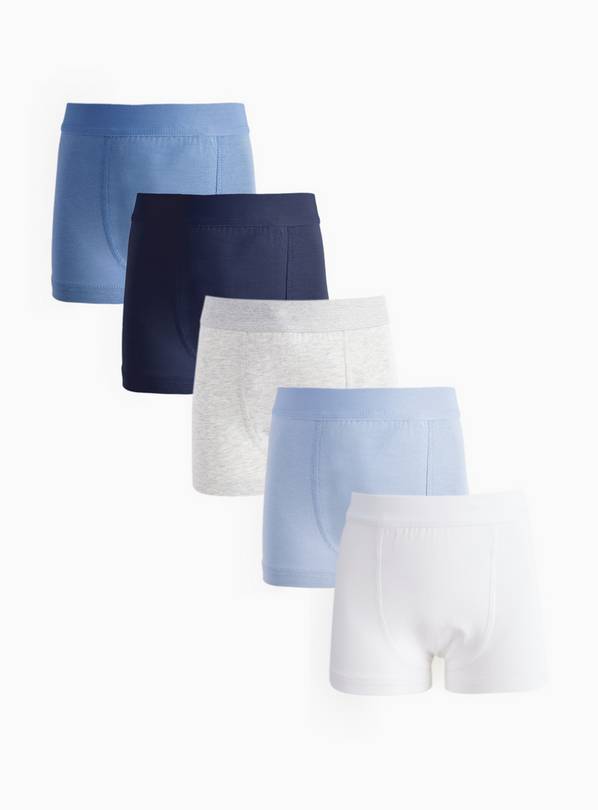 Blue Shades Trunks 5 Pack 7-8 years