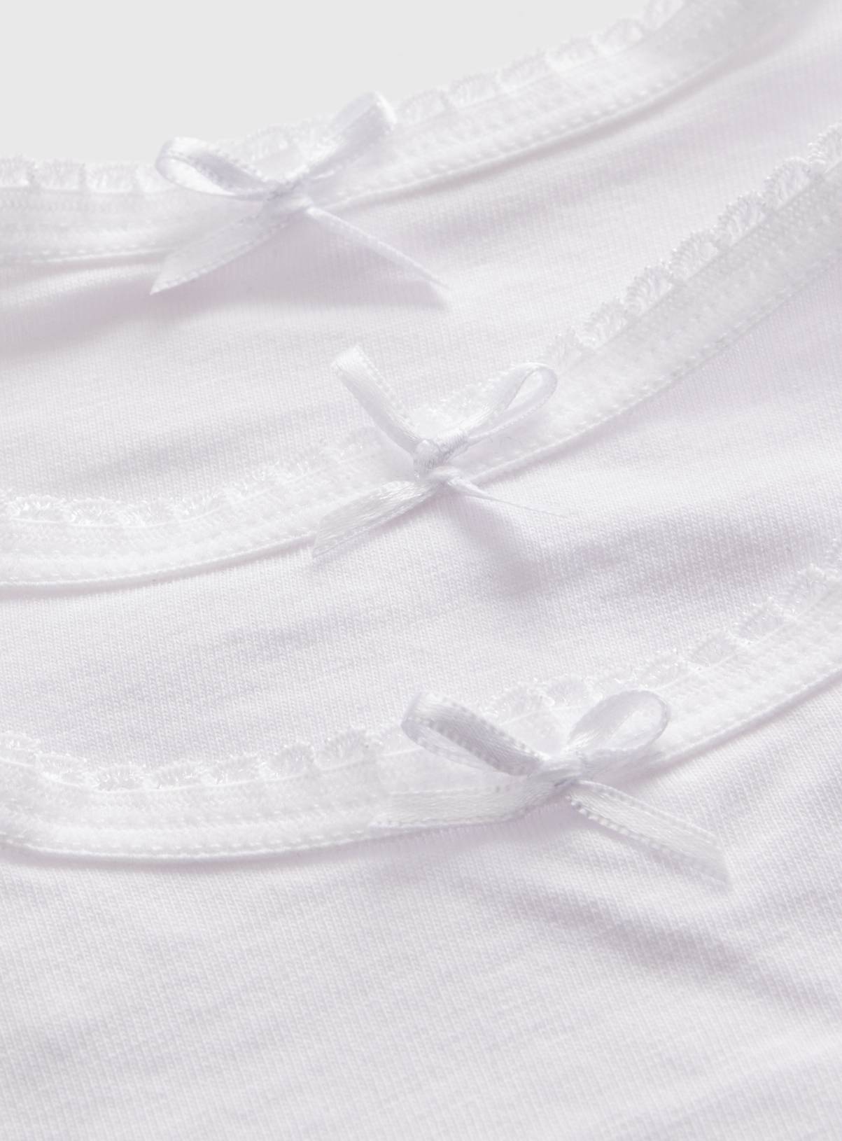 White Crop Tops 5-Pack 8-9 years - Image 2