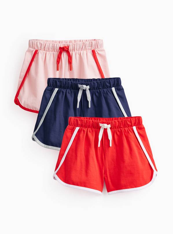 Red & Navy Racer Shorts 3 Pack 6 years