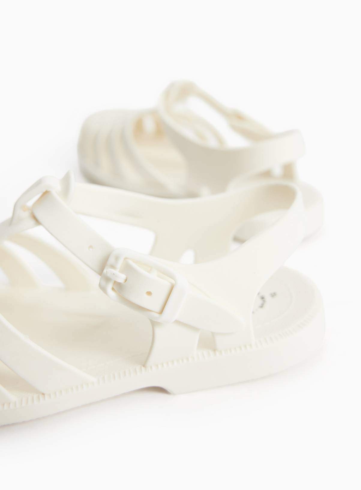 Cream Heeled Jelly Sandals 12 Infant - Image 4