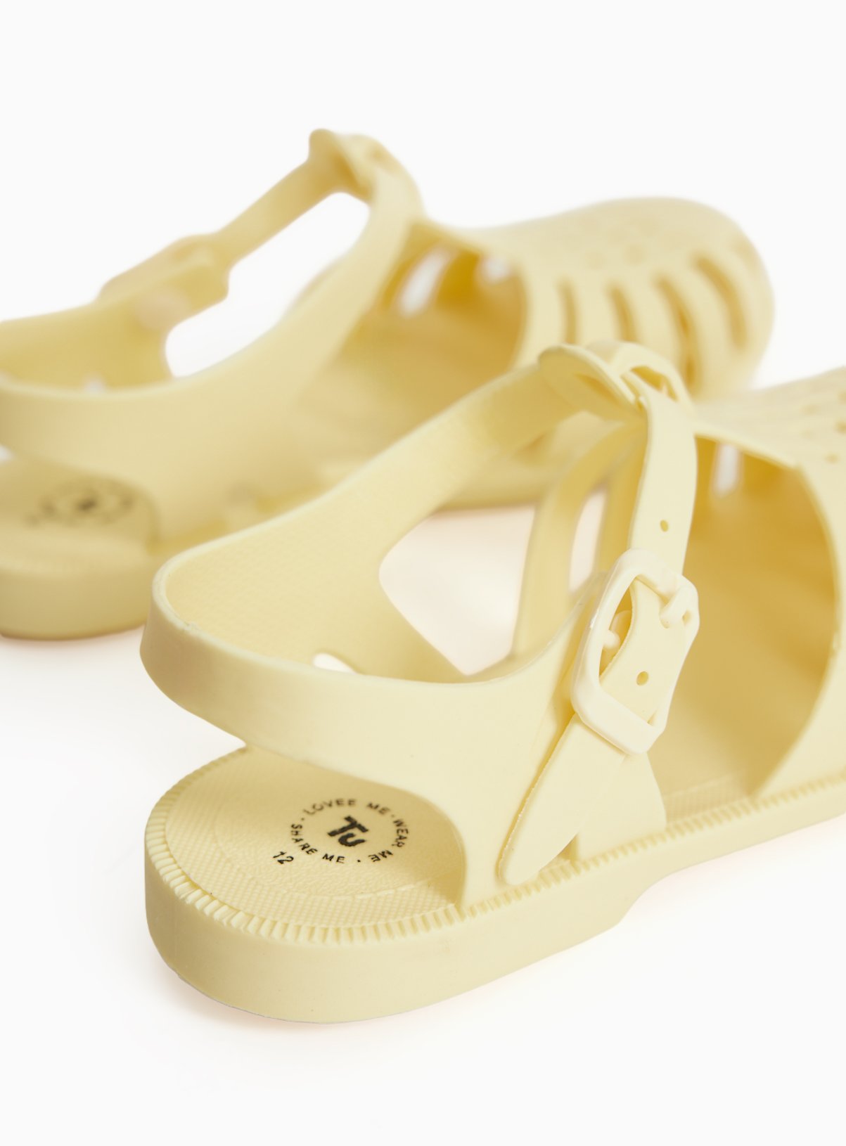 Yellow Heeled Jelly Sandals 13 Infant - Image 4 thumbnail