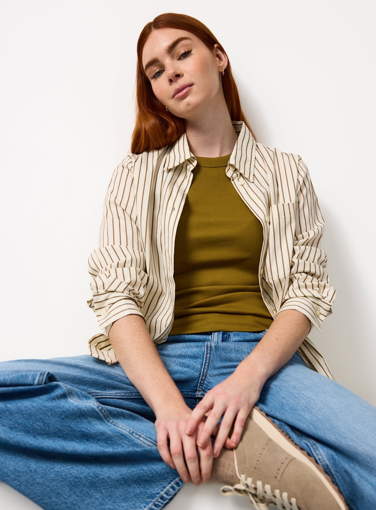 Khaki Ribbed Classic Vest 18 - Image 2 thumbnail