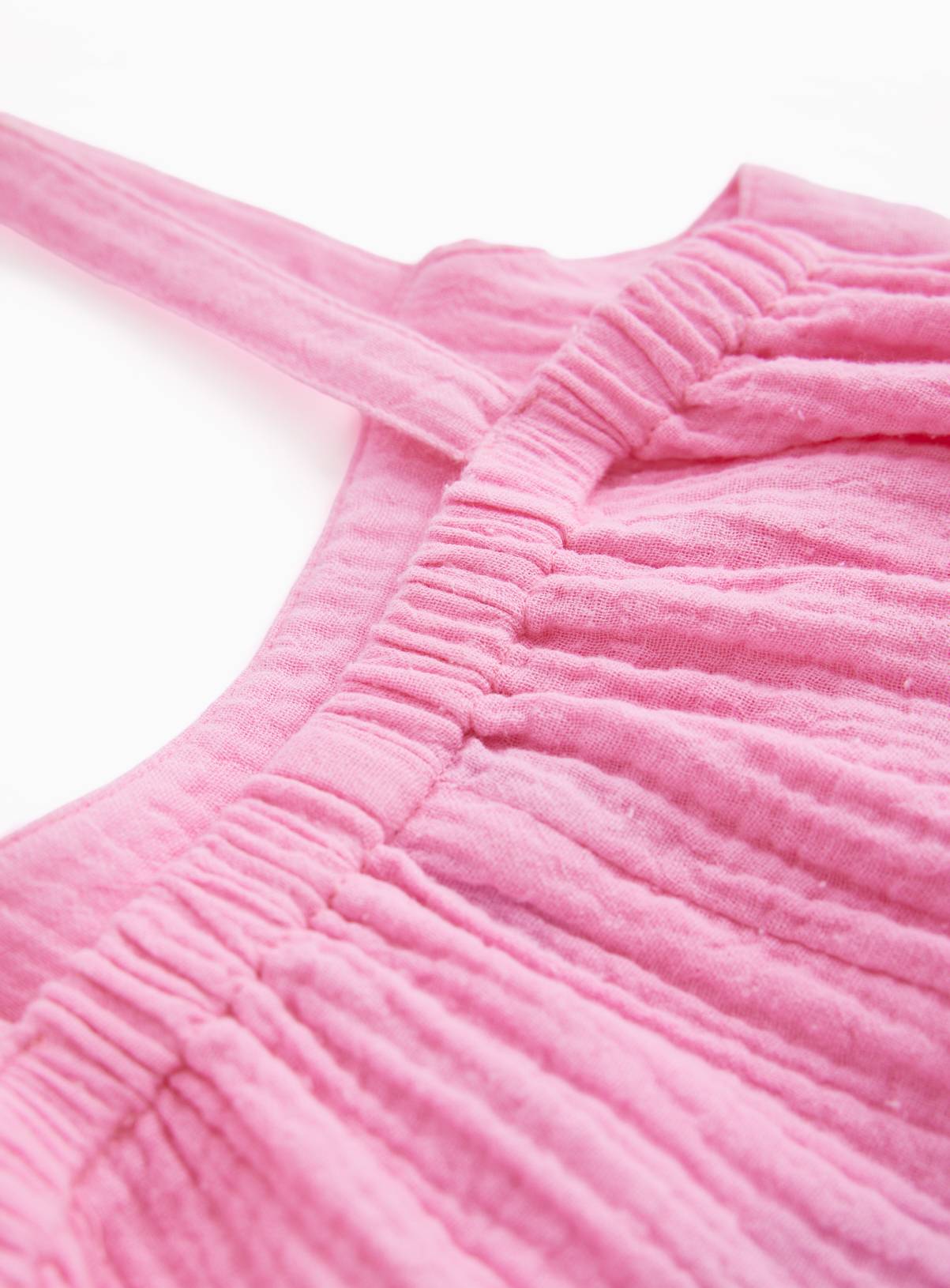 Pink Double Cloth Sleeveless A Line Dress 1-2 years - Image 2