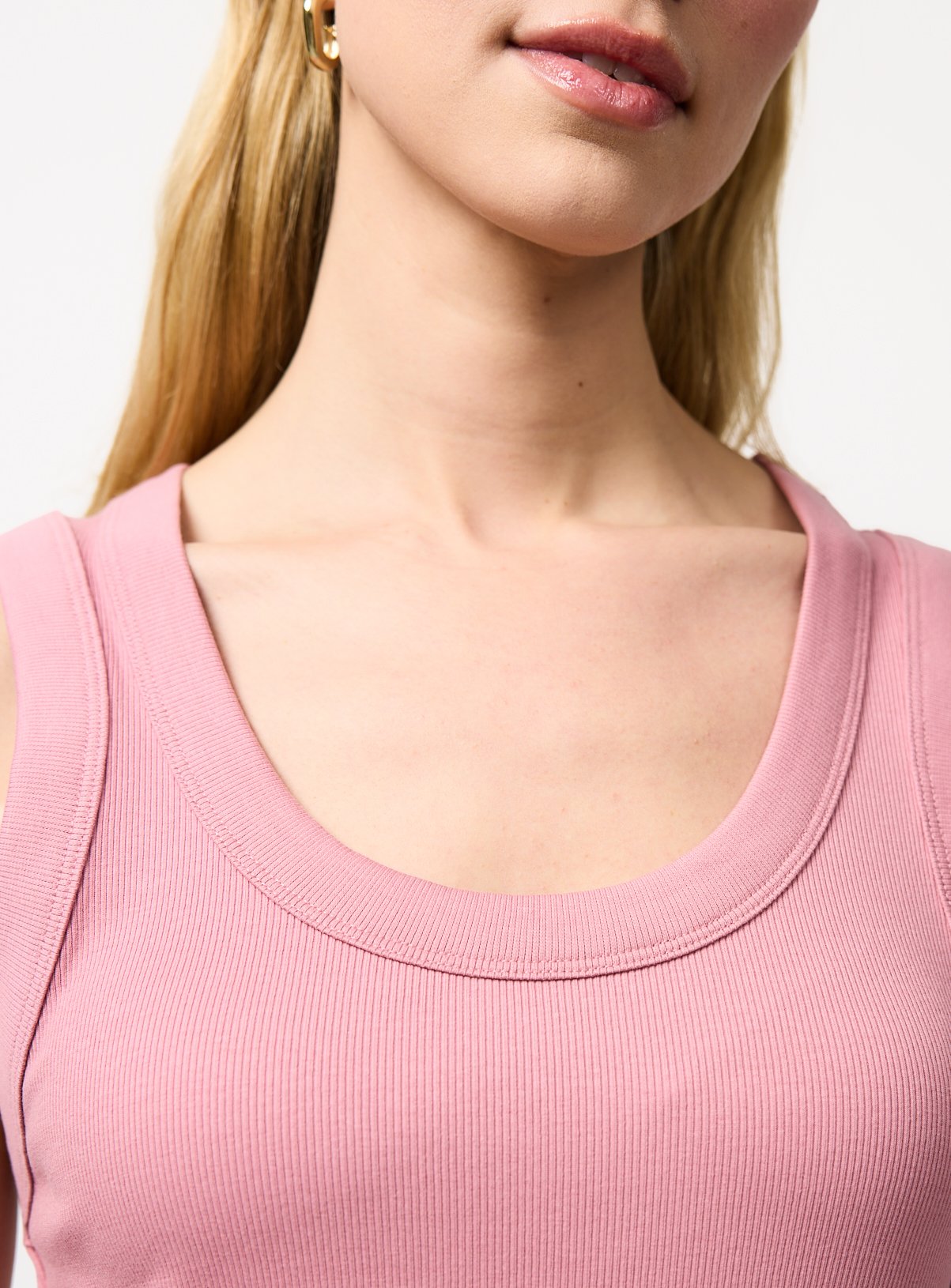 Pink Ribbed Classic Vests 2 Pack 8 - Image 3 thumbnail