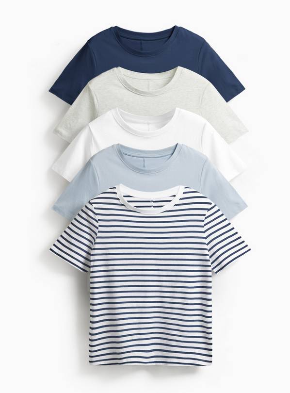 Blue Shades Regular Fit T-Shirts 5 Pack 6