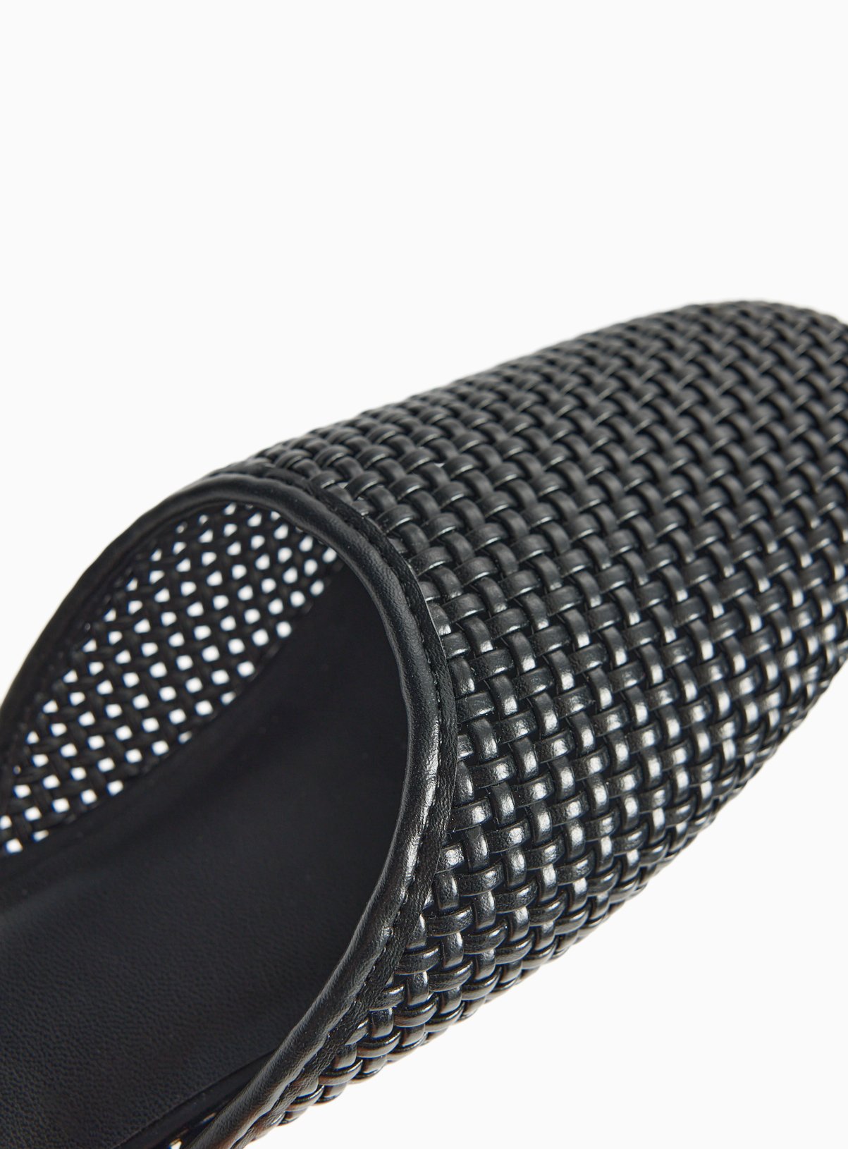 Black Woven Slip On Mule Sandals 6 - Image 4 thumbnail