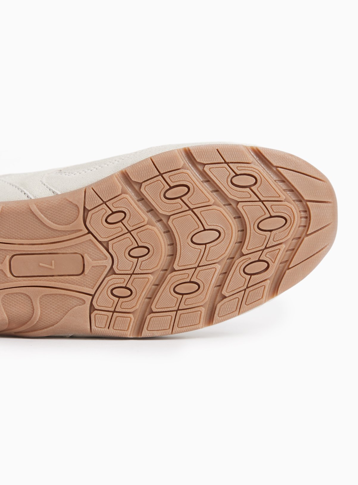 Neutral Suede Contrast Lace Mule Trainers 5 - Image 4 thumbnail