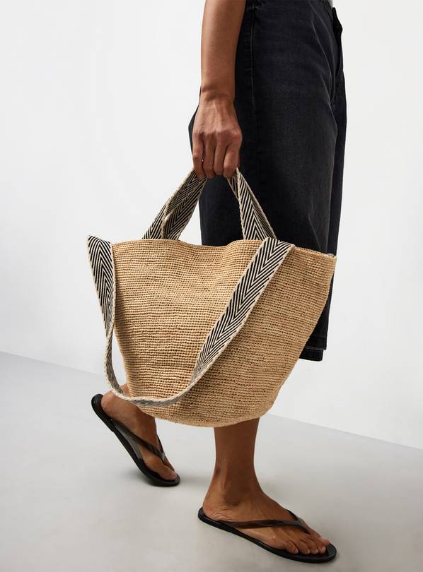 Raffia Bucket Shoulder Bag One Size