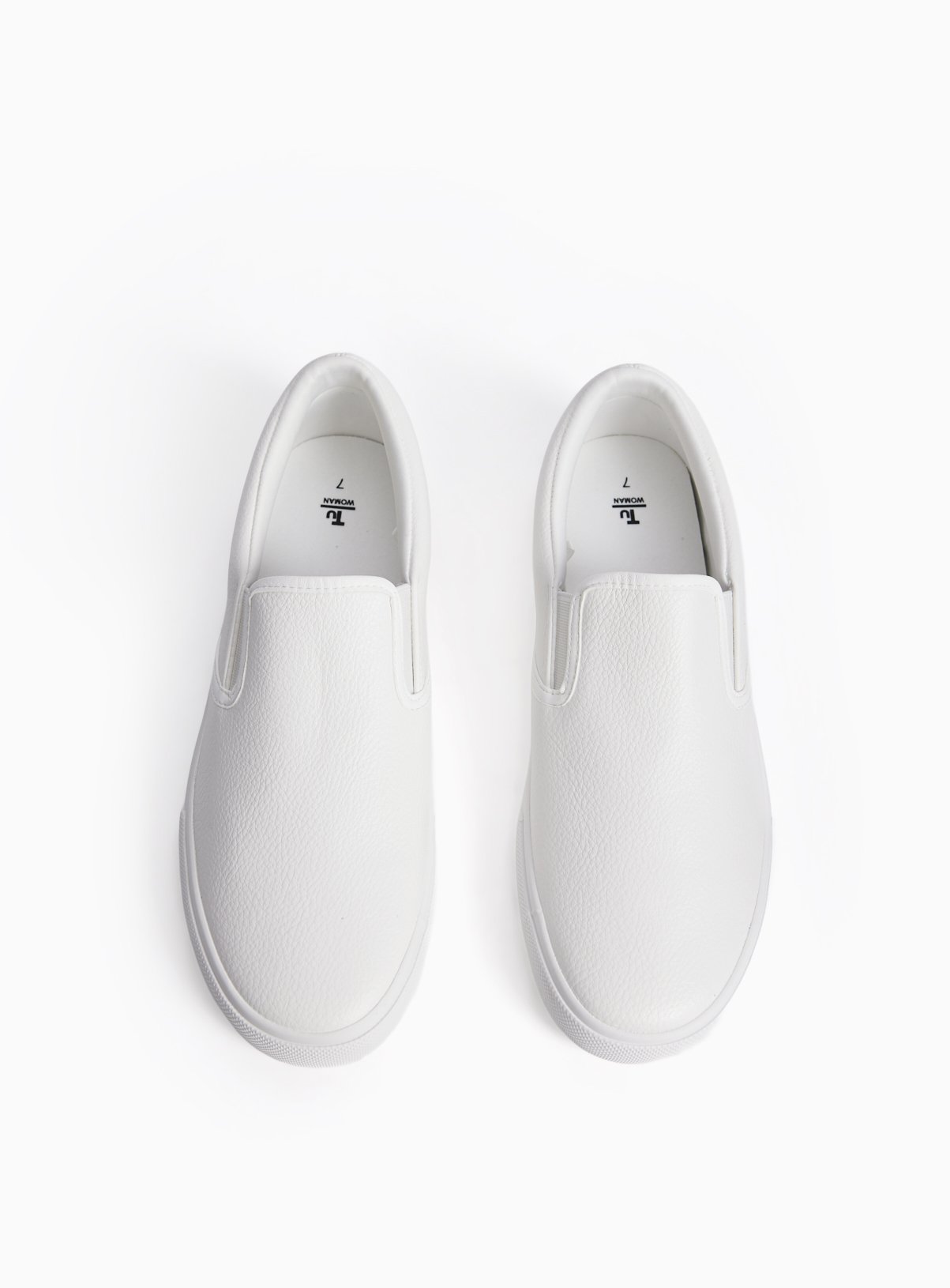White Skater Style Slip On Trainers 6 - Image 2 thumbnail