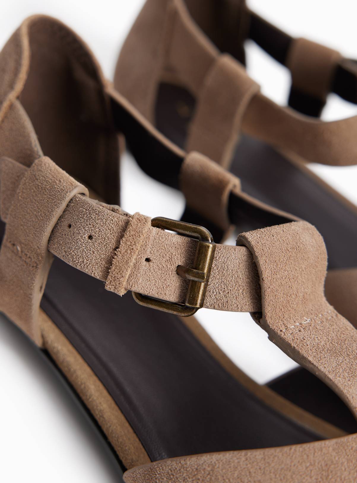 Neutral Suede Fisherman Sandals 5 - Image 3