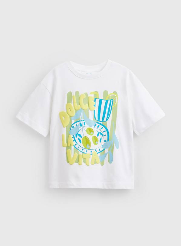 White Dolce Vita Graphic T-Shirt 10 years