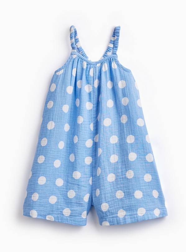 Blue Woven Sleeveless Playsuit 4-5 years