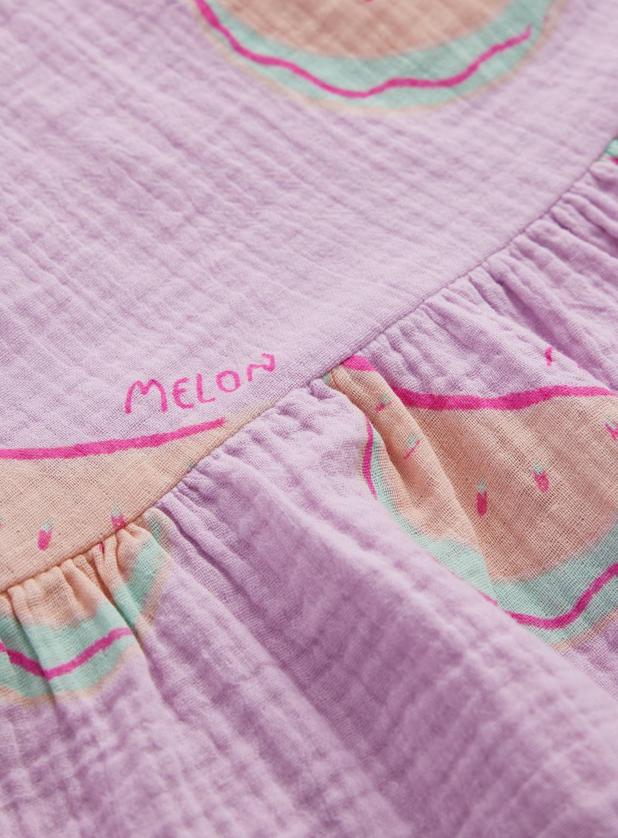 Lilac Watermelon Print Sleeveless A Line Dress 2-3 years - Image 2