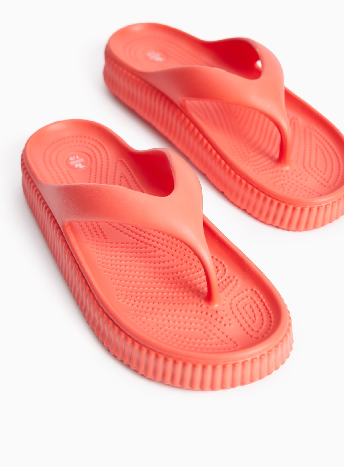 Orange Chunky EVA Flip Flops 7-8 - Image 2 thumbnail