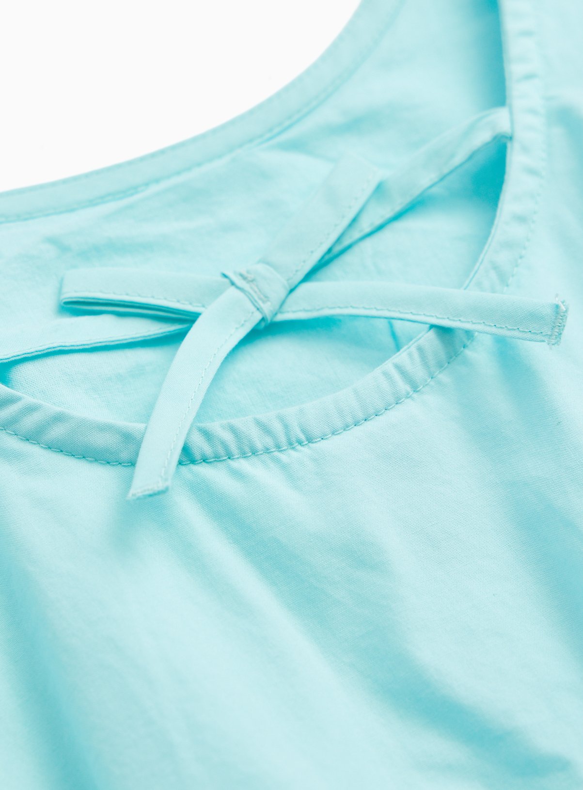 Blue Poplin Bubble Hem Sleeveless Top 13 years - Image 2 thumbnail