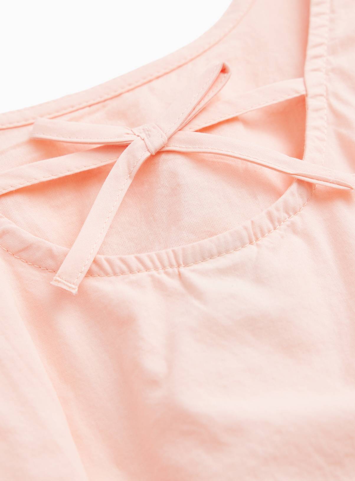 Coral Poplin Bubble Hem Sleeveless Top 5 years - Image 2