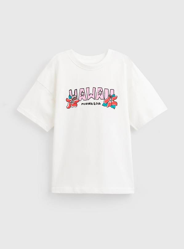 White Hawaii Graphic T-Shirt 5 years