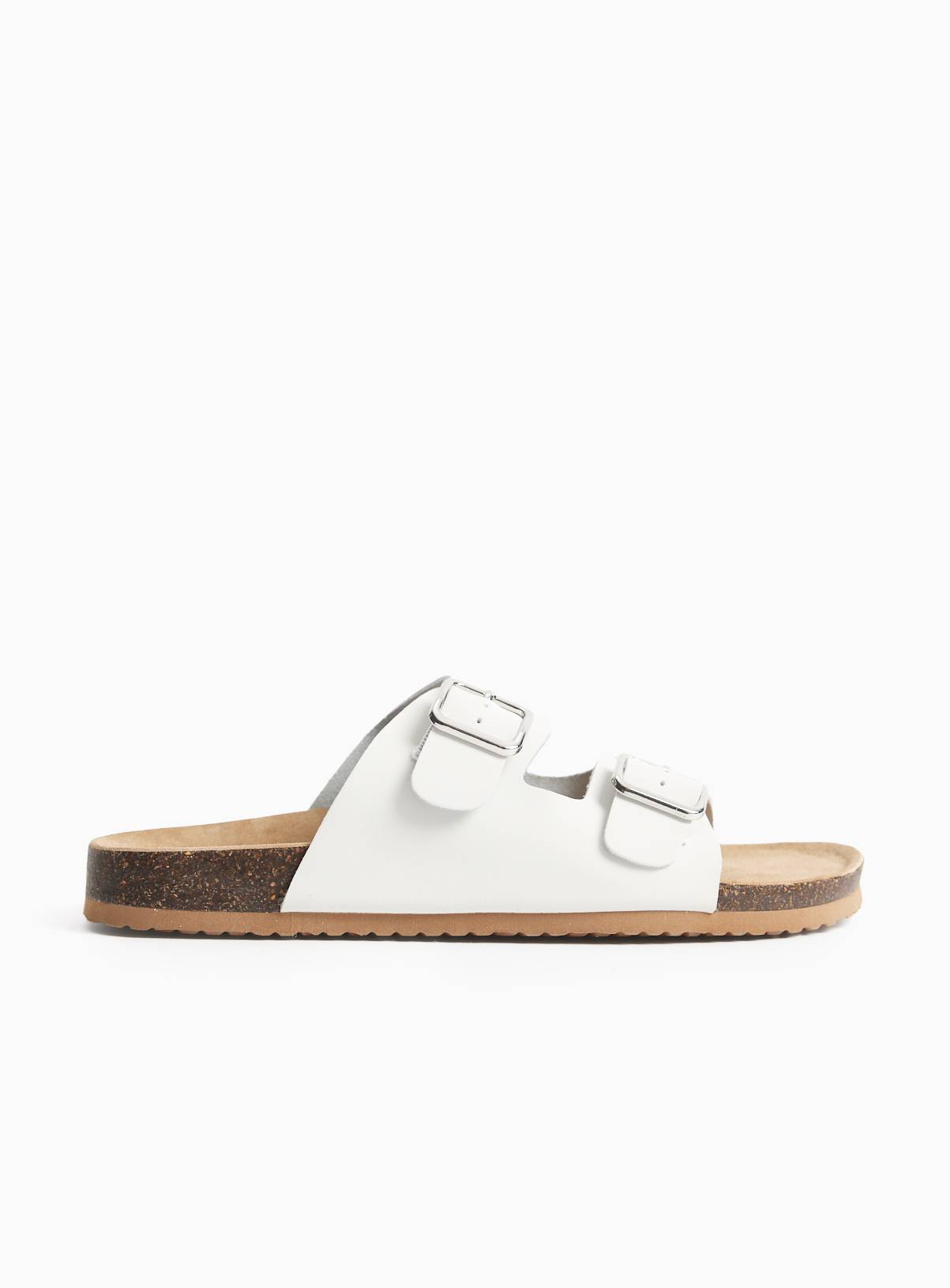 White Leather Footbed Sandals 3 - Image 2
